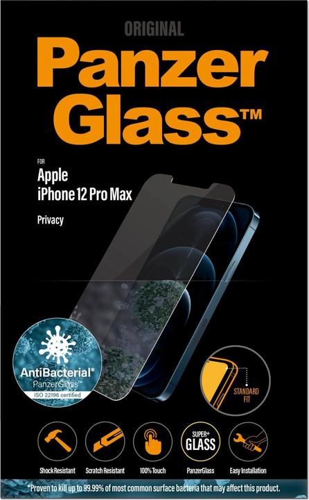 Immagine prodotto PanzerGlass Protezione dello schermo Privacy (1 Pezzo/i, Apple iPhone 12 Pro Max)
