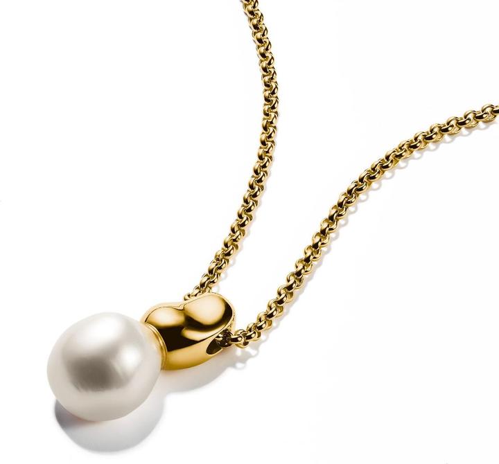 Produktbild Thomas Sabo Halskette mit Perlen Anhänger Natural Beauty vergoldet (Süsswasserzuchtperle, Sterling Silber 925, 40 - 45 cm)