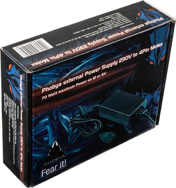 Produktbild Phobya Externes Netzteil 230V auf 4Pin Molex (70 W)