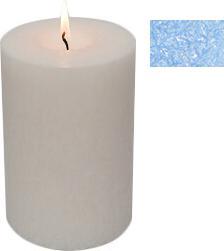 Produktbild Herzog Kerzen Stumpenkerze Kristallo Zylindro Ø 10 cm x 15 cm Pastelblau (1 Stk.)