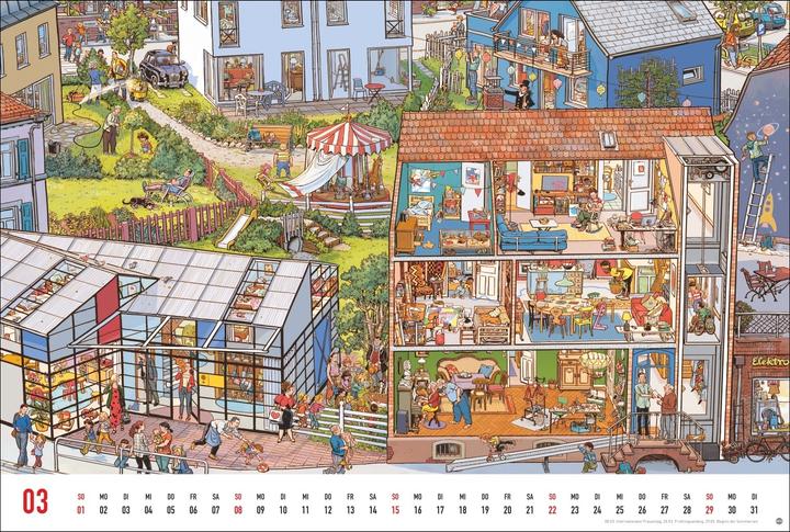 Produktbild Göbel & Knorr Wimmelbilder Edition Kalender 2026 (58 x 39 cm, Deutsch)