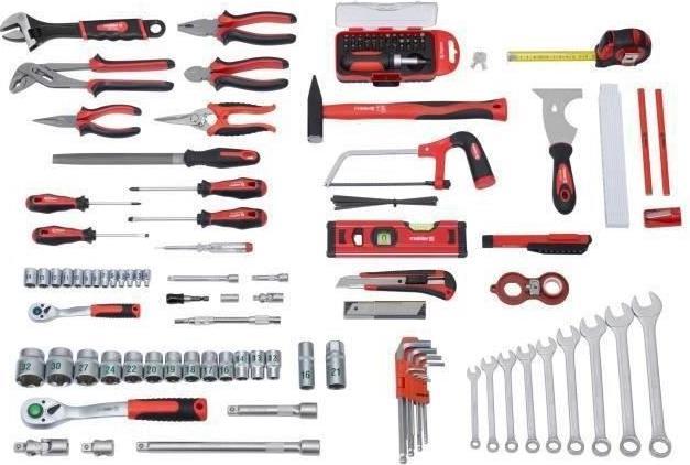 Produktbild Metafranc WU8971470 Heimwerker Werkzeugkoffer bestückt 131teilig (B x H x T) 320 x 140 x 460mm (131 Teile)