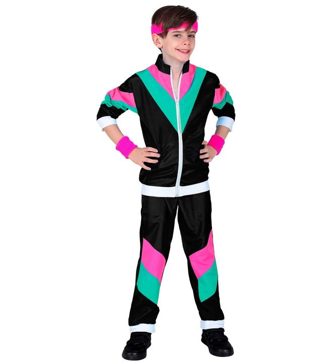 Actual product image Widmann 80s black jogging suit for children (122, 128)