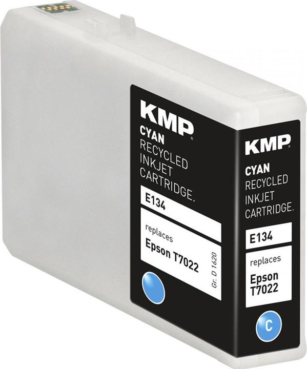 Produktbild KMP E134 Tintenpatrone kompatibel mit Epson T7022 (C)