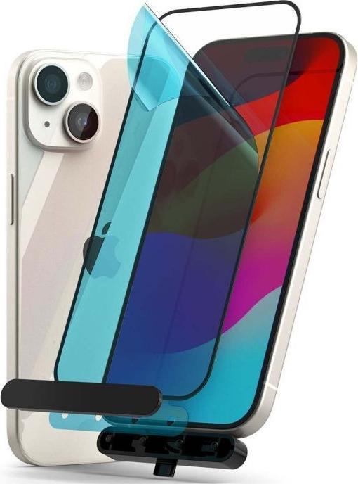 Image du produit Ringke iPhone 15 Screen Protector Premium Tempered Glass 9H with installation jig Transparent (1 pièce(s), Apple iPhone 15, Apple iPhone 16)