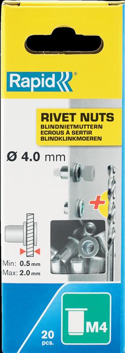 Produktbild Rapid M4 Blindnietmuttern