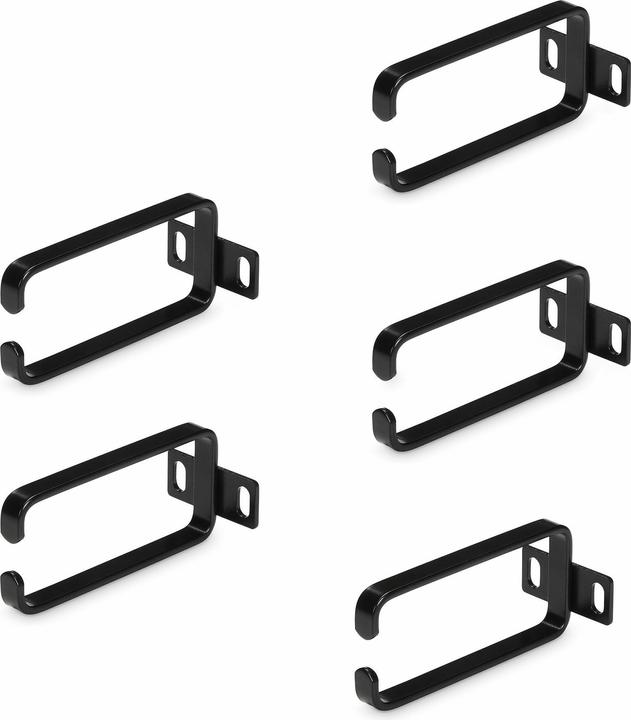Actual product image StarTech com 5-Pack 1U Vertical Cable Management D-Ring Hooks, Cable Manager For 19" Server Rac