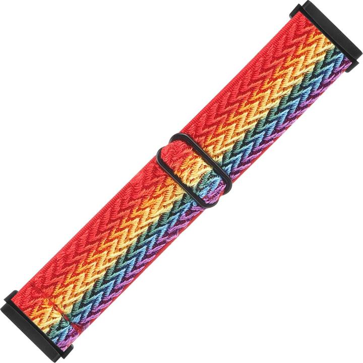Produktbild Cover-Discount Fitbit Versa 4 / Sense 2 - Nylon Ersatzarmband Regenbogen (Nylon)