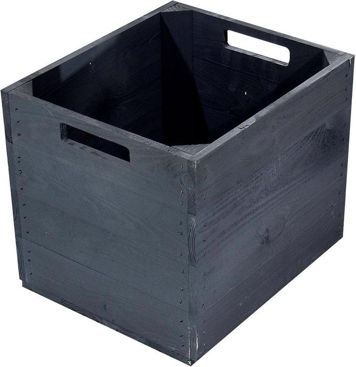 Image du produit Holz Zollhaus Boîte de rangement Vintage Black 33 x 38 cm (32.5 x 32.5 x 37.5 cm, 39.61 l)