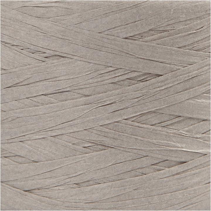 Actual product image Creativ Company Paper tape raffia 8 mm x 100 m, light grey (Gift ribbon, 1 x)
