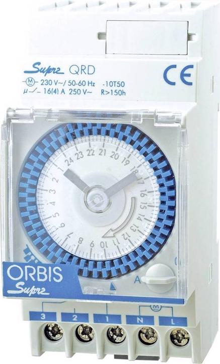 Image du produit Orbis Horloge programmable pour rail DIN Horloge programmable de distribution analogique SUPRA QRD 230V