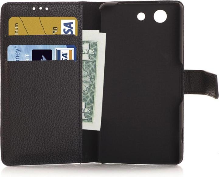 Actual product image König Design Protective Cover Mobile Case (Flip Landscape) for Mobile Sony Xperia Z3 Compact Black (Sony Xperia Z3 Compact)