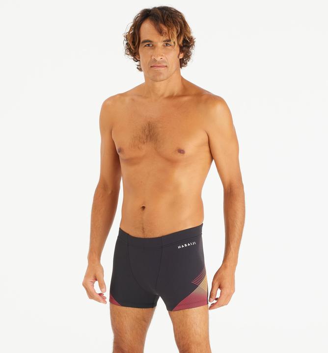 Image du produit Nabaiji Boxer de bain natation Homme - 500 Fiti noir tria rouge (XL)