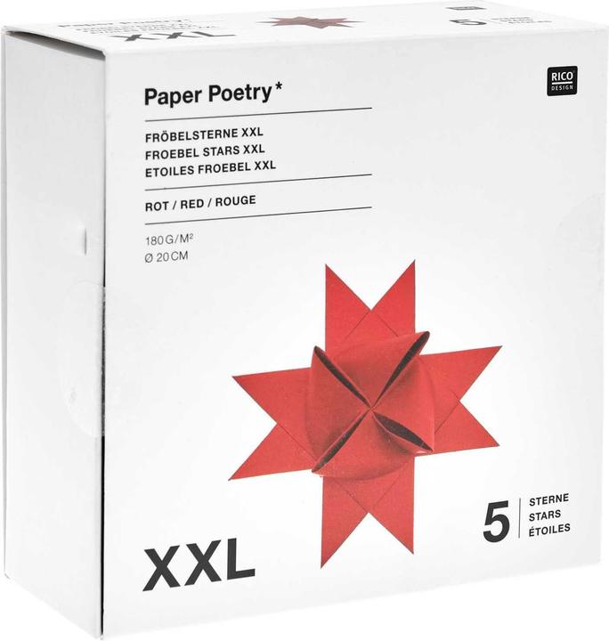 Actual product image Rico Design Fröbel stars XXL (180 g/m², 5 x)