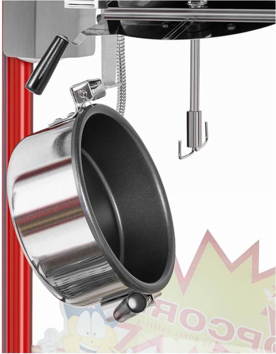 Actual product image Royal Catering Small Popcorn Machine - 1600 W, stainless steel, tempered glass and Teflon