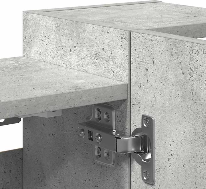 Produktbild VidaXL Bad-Spiegelschrank Betongrau 80x20,5x64 cm Holzwerkstoff (80 x 20.5 x 64 cm)
