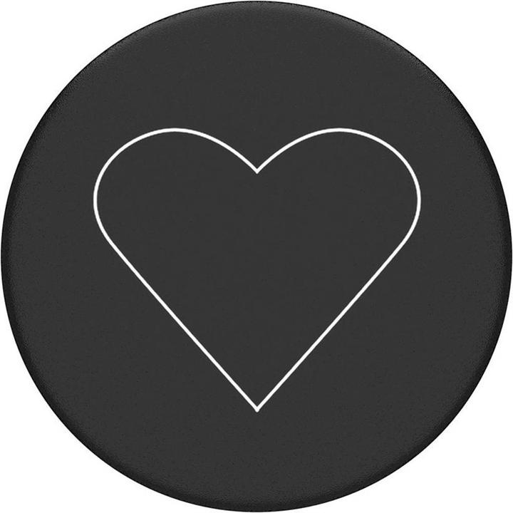 PopSockets Cellulare Bianco Cuore Bianco Stand Nero