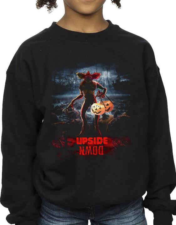 Actual product image Netflix Girls Stranger Things Pumpkin Upside Down Sweatshirt (152, 158)