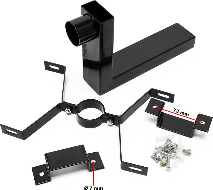 Produktbild Wiltec Set US Mailbox 180x220x480mm amerikanischer Briefkasten Halterung