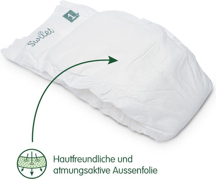 Immagine prodotto Swilet Il pannolino ecologico Newborn (Dimensione 1, Pacco trasportabile, 27 Pezzo/i)