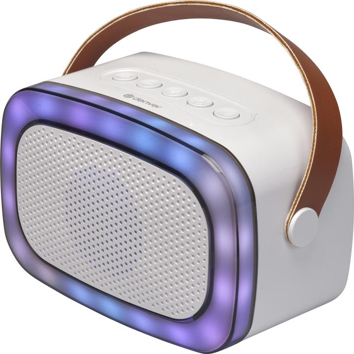 Actual product image Denver BTM-610 BT Loudspeaker w. LED+Micro (3 h, Battery operated)