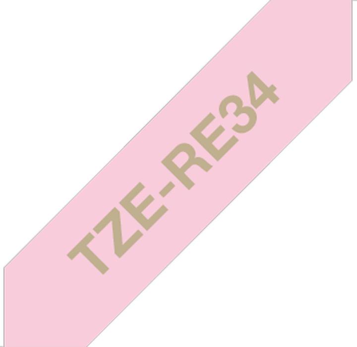 Brother TZe-RE34 (1.20 cm, Gold, Rose)