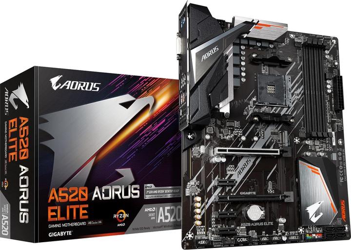 Image du produit Gigabyte A520 AORUS ELITE (AM4, AMD A520, ATX)
