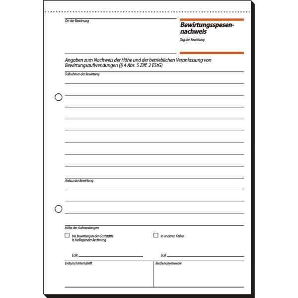 Produktbild Sigel Bewirtungskostenbeleg Formularbuch GB515 (50 x)