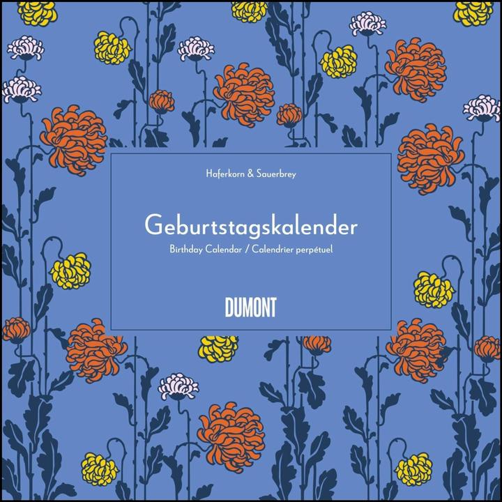 Actual product image Perpetual Birthday Calendar - Lovely Flowers (24 x 24 cm, German, French, English)