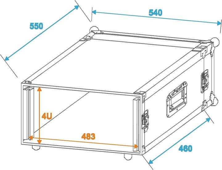 Actual product image Roadinger 19 inch rack 4 U 30109784 Hol (19" Case)