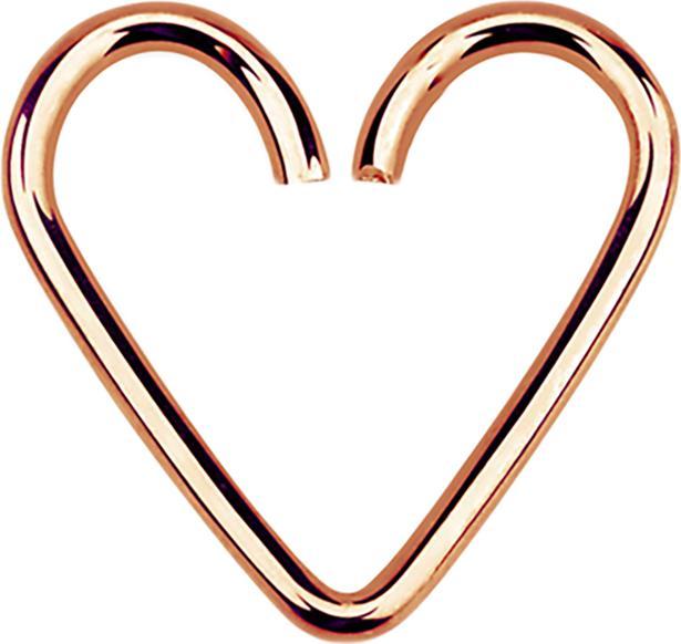 Star Piercing Micro Piercing Ring Herz rosegold (925 Sterlingsilber, ohne Messing)
