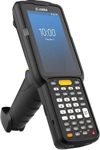 Actual product image Zebra MC3300x, 2D, SE4770, SR, BT, WLAN, NFC, 38-key functional number, IP64, Gun, Android 10