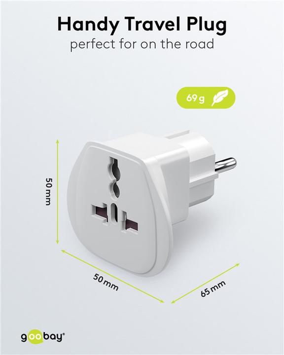 Actual product image Goobay Travel adapter