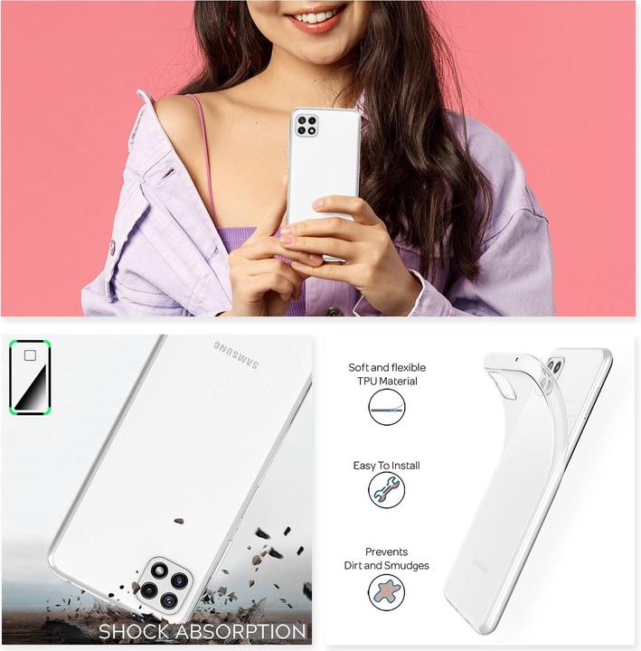 Produktbild Nalia Klare Silikon Handyhülle (Samsung Galaxy A22 5G)