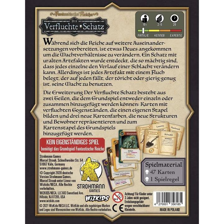Produktbild Strohmann Games Fantastische Reiche - Der Verfluchte Schatz (Erweiterung) (Deutsch)