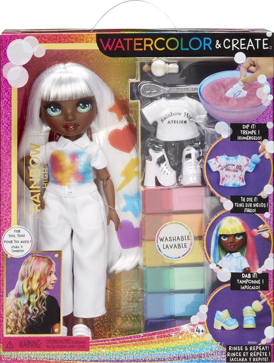 Actual product image MGA Rainbow High Water Color Dolls Green Eyes