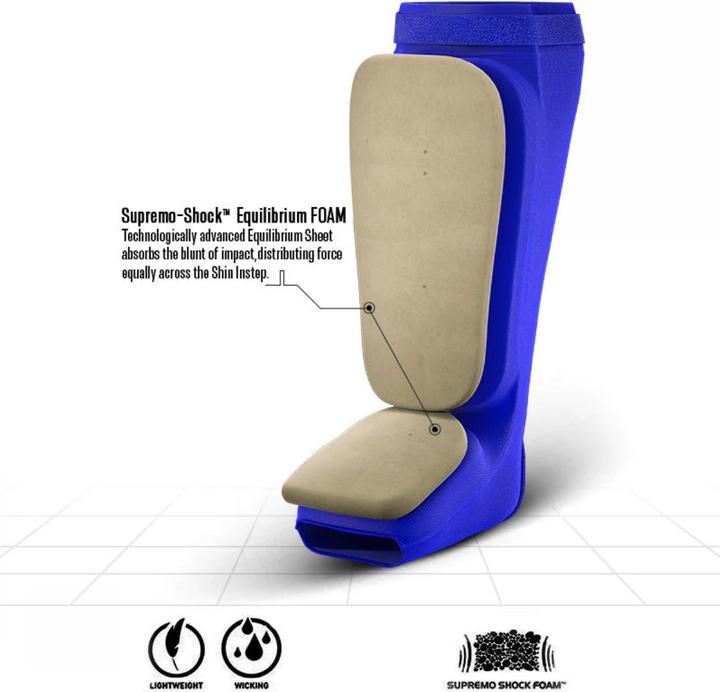 Produktbild Rdx Schienbein- und Spannschutz aus Schaumstoff Blau/Weiss-XL (XL)