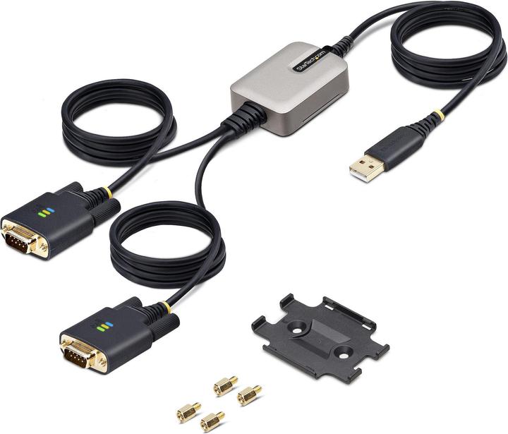 StarTech COM 13ft/4m 2-Port USB to Serial Adapter Cable COM Retention FTDI USB-A to DB9 RS232 Change (4 m)