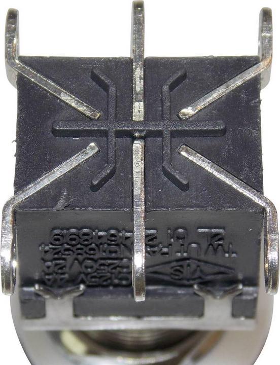Actual product image Cliff Foot switch 250 V/AC 1 A 1 pedal Actuator curved 2 NO contacts 1 pc.