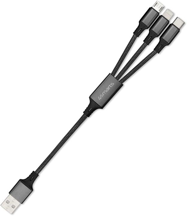4smarts 3-in-1 multi charger cable (0.20 m, USB 2.0)