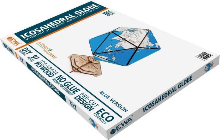 Actual product image Eco Wood Art Icosahedron globe