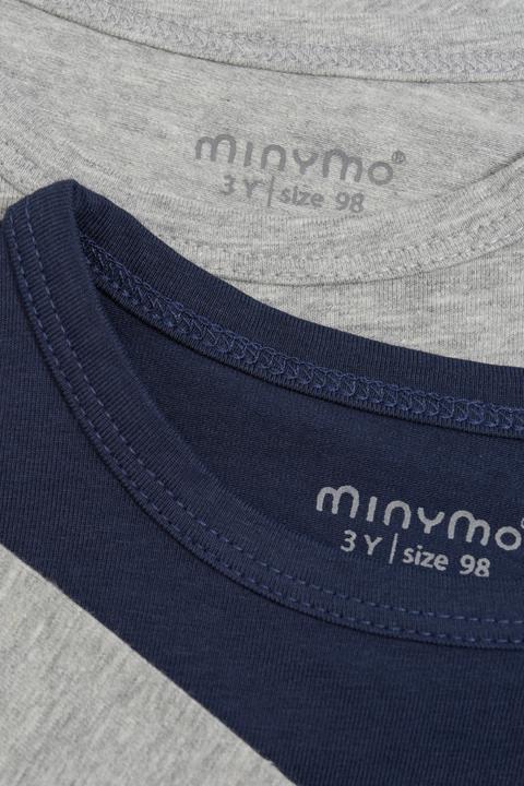 Produktbild Minymo Kid's Basic 34 -T-shirt L/S (2-pack) (122)