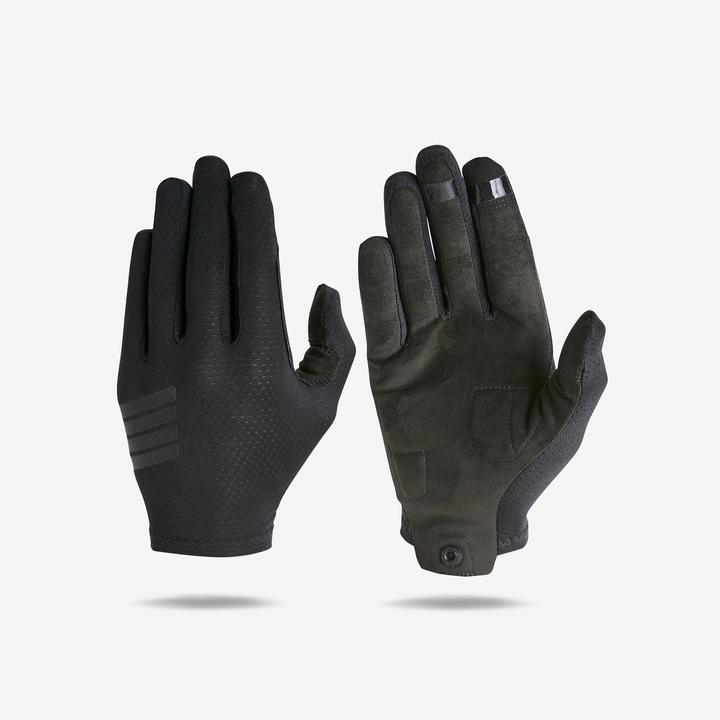 Rockrider Fahrrad Handschuhe atmungsaktiv schwarz