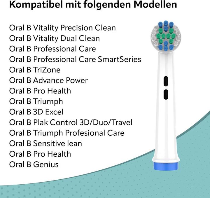 Immagine prodotto Ora-Care Spazzolini di ricambio versione standard compatibili con Oral-B (8 x)