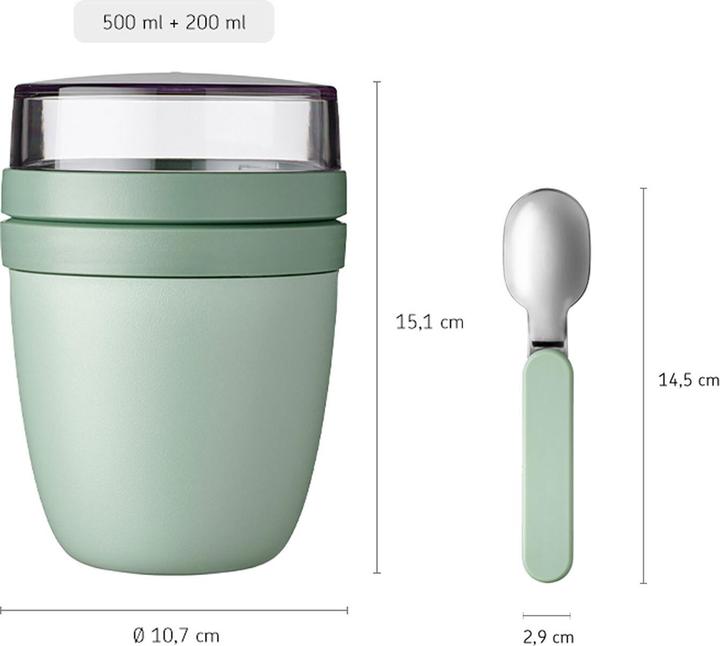 Produktbild Mepal Ellipse Lunchpot mit Snack-Deckel und Klapplöffel