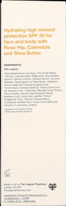 Produktbild The Organic Pharmacy Cellular Protecting Sun Crème Sun Protection Factor 50 (Sonnencreme, SPF 50, 100 ml)