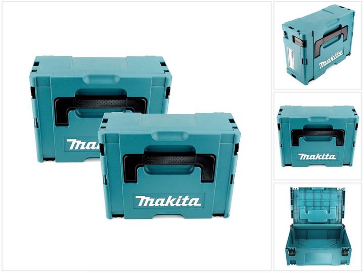 Productafbeelding Makita 2x kunststof gereedschapskoffer MAKPAC 2 - zonder inzetstuk (1 onderdelen)