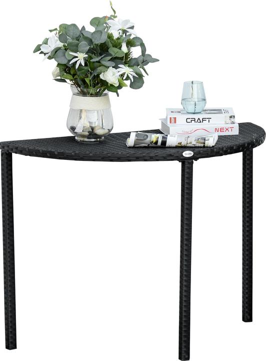 Produktbild Outsunny Rattan Balkontisch halbrund (50 cm)