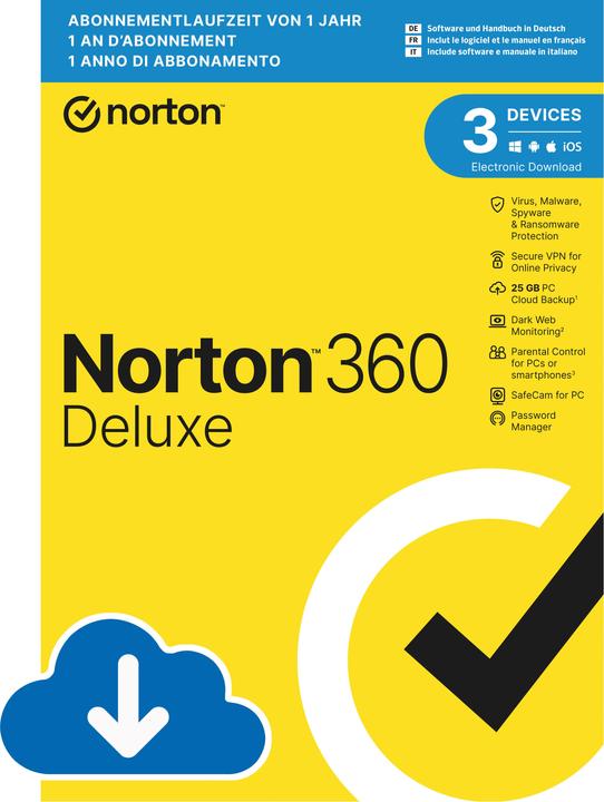 Norton 360 Deluxe (3 User, 3 Geräte/User, 12 Monate)
