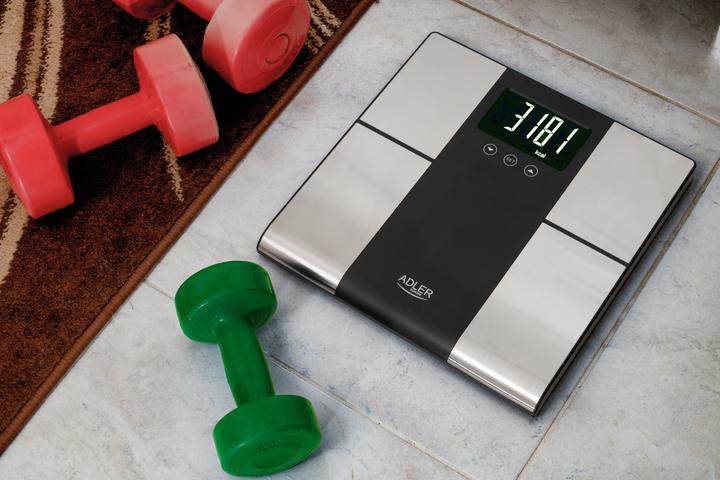 Produktbild Adler AD 8165 Personenwaage Rechteck, Elektronische Personenwaage (225 kg)